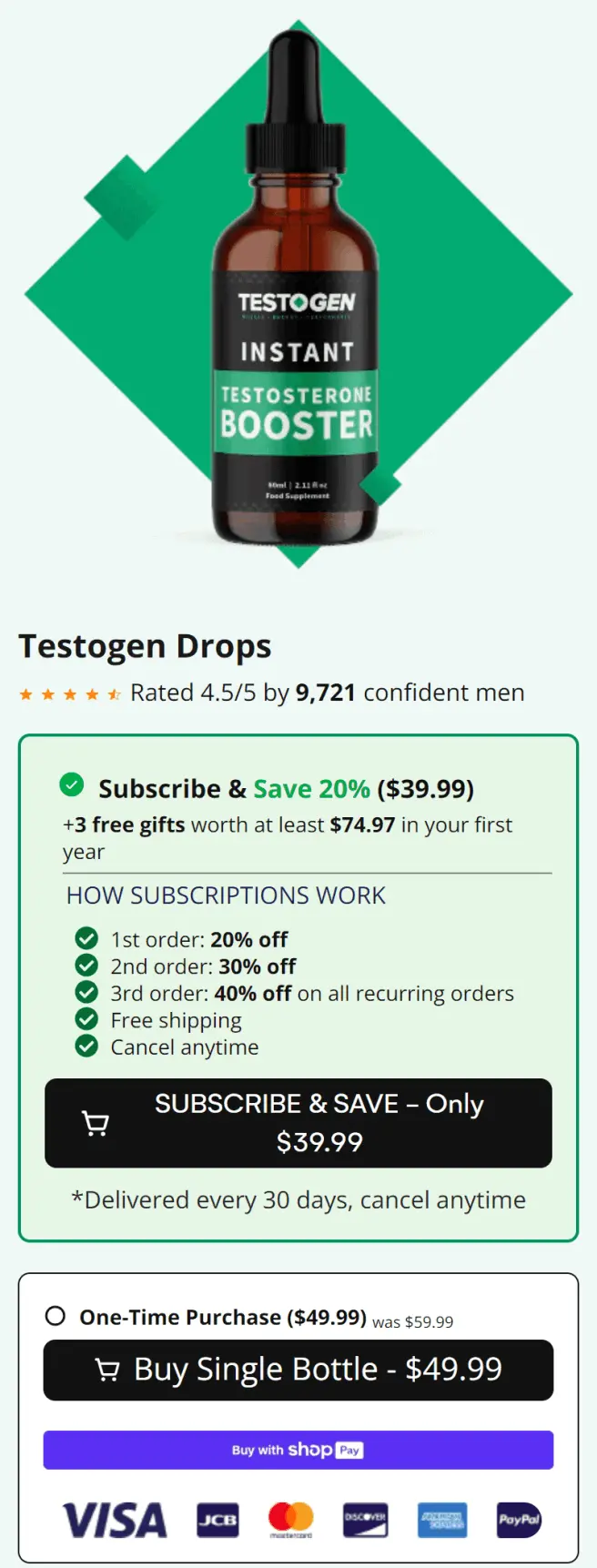 reviews on testogen drops